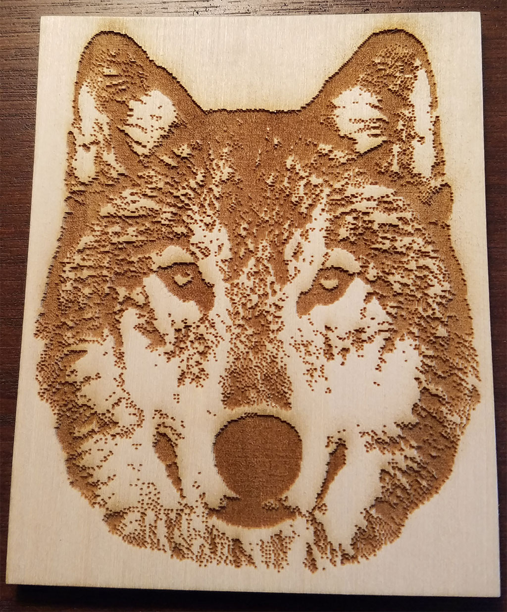 Custom Laser Engraved Wolf